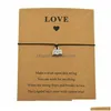 Charm Bracelets New Personality Reading Lovers Book For Women Men Teachers Students Gifts Adjustable Rope Loev Card Jewelry Drop Deliv Dhr2U