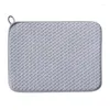 Table Mats Dish Drying Rack Pad Microfiber Mat For Kitchen Accessories Absorbent Pads Countertop