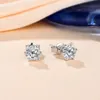 Stud Arrival 30 Boucles d'oreilles en pierres précieuses pour femmes Solid 925 Sterling Silver D couleur Solitaire Fine Jewelry 230726