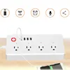 Smart Power Powers US 10A Power Strip Wi -Fi Tuya Smart Socket Alexa Voice Control US App Удаленный переключатель времени разъему интеллектуальное устройство HKD230727