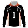 Hommes Hoodies Anime Haikyuu Shohoku École Volleyball Équipe Jersey Hommes À Capuche Sweat Costume Enfants Garçon Sport Vestes Manteaux Vêtements