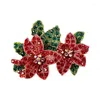Broszki Mitto zaprojektowane mody biżuterii i akcesoria dębia utwardzone zielone liście czerwone płatki wysokiej jakości broszka kwiatowa