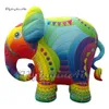 Verbazingwekkende schattige grote kleurrijke opblaasbare olifant vet cartoon dier mascotte ballon met blazer binnen voor circus evenement show