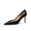 Women Paris Dress Shoes Luxurys مصمميات عالية الكعب الأسود الذهبي الحمراء القاع 10 سم الكعب