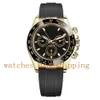 Mens Watch 40mm 18k Gold Case Chronograph Ref 116518 ETA 7750 Movement Automatic Mechanical Rubber Strap High-Quality Luminous Clo276V