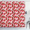 Duschgardiner Allover Fruits Duschgardinfoder Peach Lemon Strawberry Orange Papaya Print Bath Curtain med krokar Vattentäta för badkar 230727