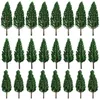 Fleurs décoratives 24 pièces modèles d'arbres simulés réalistes faux ornements d'arbre paysage ferroviaire Micro paysage Train chemins de fer