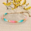 Bangle Cquan chi słodka miłość kolor Bracelets ręcznie robione miyuki splecione biżuterię biżuterię mody damski regulowany 230726