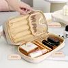 Cosmetic Bags Double Layer PU Cosmetic Bag Soft Portable Storage Makeup Handbag Waterproof Make up Bag For women 230726