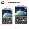 Jogadores de jogos portáteis Miyoo Mini Plus Cor roxa Tela IPS de 3,5 polegadas Retro Consoles de jogos portáteis 3000mAh WiFi 12000Jogos Reprodutores de vídeo portáteis 230726