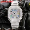 Armbandsur Luxury Custom Bling Iced Out Watches White Gold Plated Moiss Anite Diamond Watchess 5a High Quality Replication Mechanical VLZL