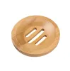 100pc okrągłe bambusowe mydło danie przyjazne dla środowiska naturalne ręcznie robione pudełko mini łazienka 8.2*1,3 cm LL