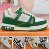 2023 Luxury trainer sneakers fashion brand Designer mens shoes Genuine leather printing low cut green red black white Breathable sneaker Size 38-45 B5