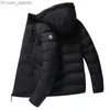 Men's Down Parkas Mens Down Parkas Fashion Solid Jackets Hooded Thick Warm Winter Casual Coat Hoodies 221125 Z230727