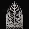 Kamizelki piękno Custom Crown Rhinestone konkurs wysoki korony kryształowy zespół konturu Miss Big Tiara