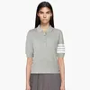 Bonzero Hollow Mesh traspirante Polo da donna tutto cotone Slim Fit vita piccola fresca maglia maniche corte