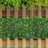 Fiori decorativi Recinzione da giardino artificiale retrattile Vite a foglia verde espandibile e viola per la decorazione del patio della parete