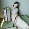Vêtements ethniques printemps été 2023 bal élégant robes longues mince robe trapèze réforme Chongsam Art littéraire folklorique rétro TA1187