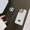 Fashion Designers Phone Cases for iPhone 14 13 12 Pro Max Back Cover 14 13 Pro Plus ProMax Black Leather Letter Mobile Case G2308055PE-3