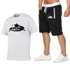 Мужские спортивные костюмы звездные буквы печати мужская футболка пляжные шорты Sets 2023 Летняя спортивная одежда для бега брюки.
