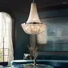 Kolye lambalar Dubleks Bin Boşluk Ana Salon El Villa Merdivenleri için Büyük Avize Modern İtalyan Işık Lüks Alüminyum Püskül lamba