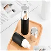 Förpackningsflaskor Frosted Black Glass Bottle Jars Cosmetic Face Creak Container Refillable Skin Care Lotion Spray 20 ml 30 ml 40 ml 50 ml 60 Dh894