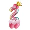 Décorations De Noël Nouveau Festif 13 Pcs / Set Anniversaire Ballons Arc-En-Ciel Nombre Feuille Enfants 1ère Fête Bonne Livraison De Baisse Maison Jardin Suppl Dhsjn