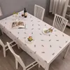 Toalha de mesa estilo simples geométrica impermeável toalha de mesa retangular conjunto de toalha de mesa anti-incrustante toalha de mesa europeia r230727
