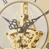 Tafelklokken Europese Gouden Metalen Bureauklok Retro Woonkamer Kantoor Desktop Decoratie Ornamenten Romeinse Cijfers Horloge