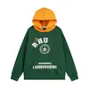 Mens hoodie designer Rhude Hoodies Letter Print Pullover Sweatshirts Lossa långärmad huvtret Retro High Street Full Zip Up Hoody Jacket Men Cotton Tops USA Size S-XL Qo