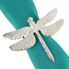 Storage Bags 12 Pcs Dragonfly Napkin Rings Zinc Alloy Buckle Silver Ring For El Wedding Holiday Table Decoration