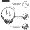 Collier boucles d'oreilles ensemble Punk gothique Vintage fantôme griffe squelette crâne en forme de goutte femmes bijoux Halloween fête accessoires