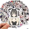 Adesivos de carro 10/50/100 pçs Hentai Sexy Pinup Bunny Girl Waifu Decalque Portátil Maleta Caminhão Adesivo Drop Delivery Móveis Motocicletas Dhwgd