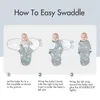 Cobertores Swaddling 100 Algodão Orgânico Baby Swaddle Cobertor para Bebê Ajustável nascido 0 3 Meses 230726