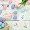 Decorative Flowers 6pcs Artificial Easter Floral Stems Branches With Eggs Berries For Arrangement Centerpiece Wreath Decor