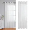 Rideau à Oeillets Haut Blanc Semi Transparent 55x102 pouces Accessoire Élégant