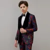 Costumes Enfant Bule Robe Formelle Costume Ensemble Beau Britannique Fleur Garçon De Mariage Hôte Piano Costume Enfants Blazer Gilet Pantalon Bowtie Outfit 230726