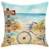 Kudde/dekorativ anpassningsbar Summer Ocean Beach Wind Case Car Case Home SOFA CUSHION HOME CASE R230727