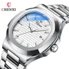 손목 시계 Chenxi 8222 스테인리스 스틸 손목 시계 케이스 패션 캘린더 쿼츠 방수 Luminous Man Watches reloj Hombre 230727