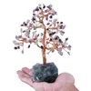 Jewelry Pouches TUMBEELLUWA Natural Crystal Money Tree with Gemstone Base Figurine Ornaments for FengShui Wealth Lucky Home Decor 295Q