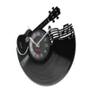 Guitar Treble Clef Guitar Winyl Record Wall Clock 3D Musical Instrument Muzyka Watch Watch Watch z LED Illumination Rock N Roll Gift