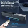 Portable Speakers AUX Bluetooth 5.0 Speaker Home Movie Surround Sound Bar Speaker For Desk Computer Subwoofer R230727