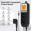 スマート電源プラグWiFi温度コントローラー220Vスマートソケットサーモスタットセンサー熱冷却スマートライフ温度計プローブホームオートメーションHKD230727