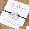 Bedelarmbanden Autisme Awareness Armband Vriendschap Puzzel Ing Inspirerend Cadeau Drop Delivery Sieraden Dhmtb