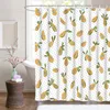 Tende da doccia Allover Fruits Tenda da doccia Liner Peach Lemon Strawberry Orange Papaya Print Tenda da bagno con ganci Impermeabile per vasca da bagno 230727