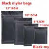 Accessories Black Plastic Mylar Bags Zip Lock Aluminum Foil Zipper Case For Dry Herb Long Term Food Storage Collectibles Protection Dhvwp