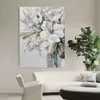 Sculptures Gatyztory Paint by Number White Flower 60x120cm Pictures by Numbers Kits Drawing on Canvas Acrylc Painting Art Gift Home Decor