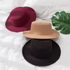 Berets Gemvie Herbst Winter Fedoras Hüte Für Frauen Nachahmung Woolen Männer Fascinator Breite Krempe Damen Caps Bowler