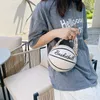 Abendtaschen Mode Persönlichkeit Weibliches Leder Rosa Basketballtasche Ball Geldbörsen Für Teenager Frauen Umhängetaschen Umhängetaschen Kette Handtaschen 230727