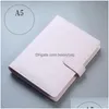 Blocos de notas A5 A6 Notebook Er Protector Couro Pu Notebooks Fichário Personal Planner Sem Papel Diário Estojo Solto Para Papéis de Enchimento Dro Otmph